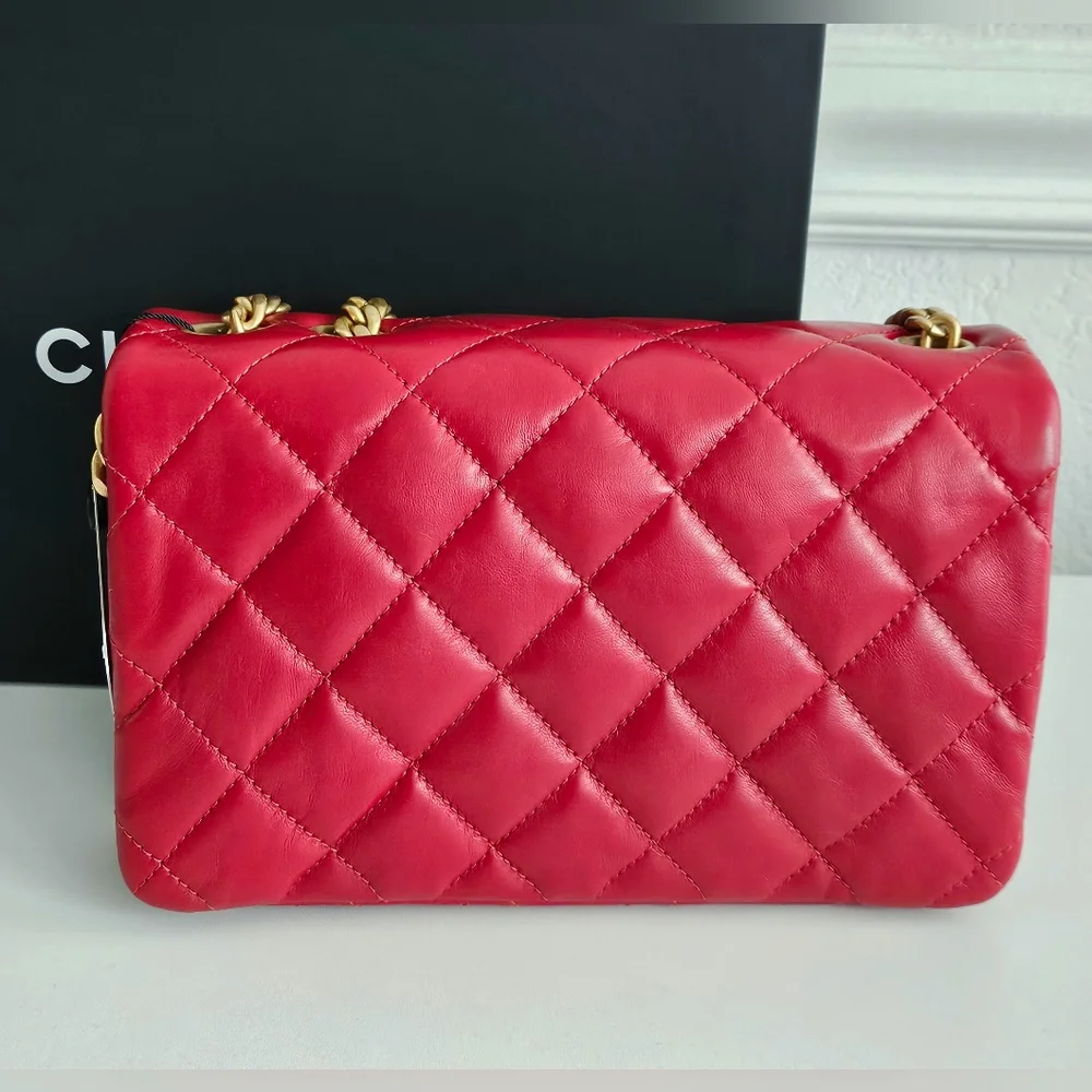 New With Tags Chanel Red Quilted Limited Edition Small Flap Bag - Microchipped